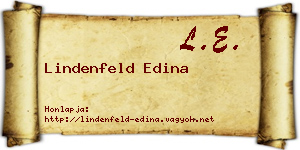 Lindenfeld Edina névjegykártya
